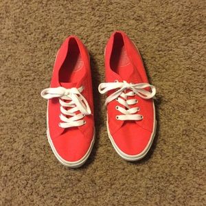 Women’s Canvas Sneakers- Coral - Size 8